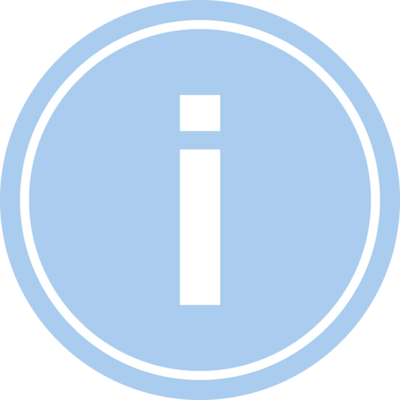 i in rundem Kreis als Info-Symbol