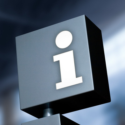 Hinweisschild auf Infopoint